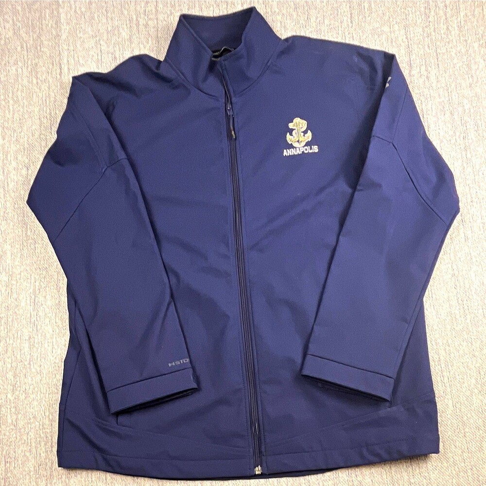 Under Armour Storm ColdGear Navy Annapolis Full Zip Softshell Jacket XL Loose